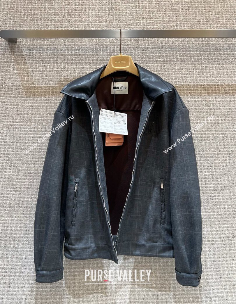 Miu Miu Mohair Wool Jacket Grey2025 MIU090334 (QI-250903048)