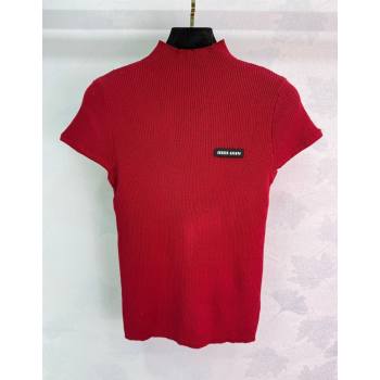 Miu Miu Wool Top Red 2025 MIU090302 (QI-250903003)