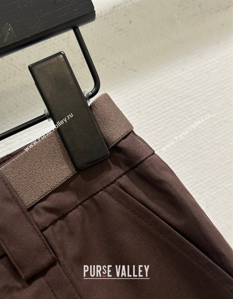 Miu Miu Coco Brown Mini Skirt 2025 MIU090311 (QI-250903011)