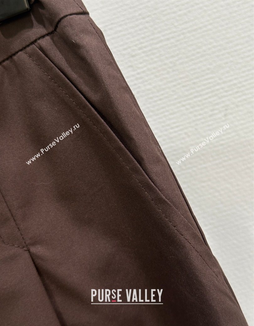 Miu Miu Coco Brown Mini Skirt 2025 MIU090311 (QI-250903011)