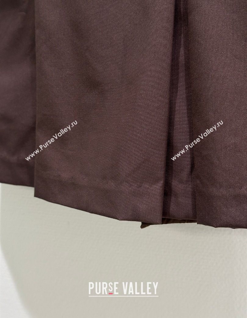 Miu Miu Coco Brown Mini Skirt 2025 MIU090311 (QI-250903011)