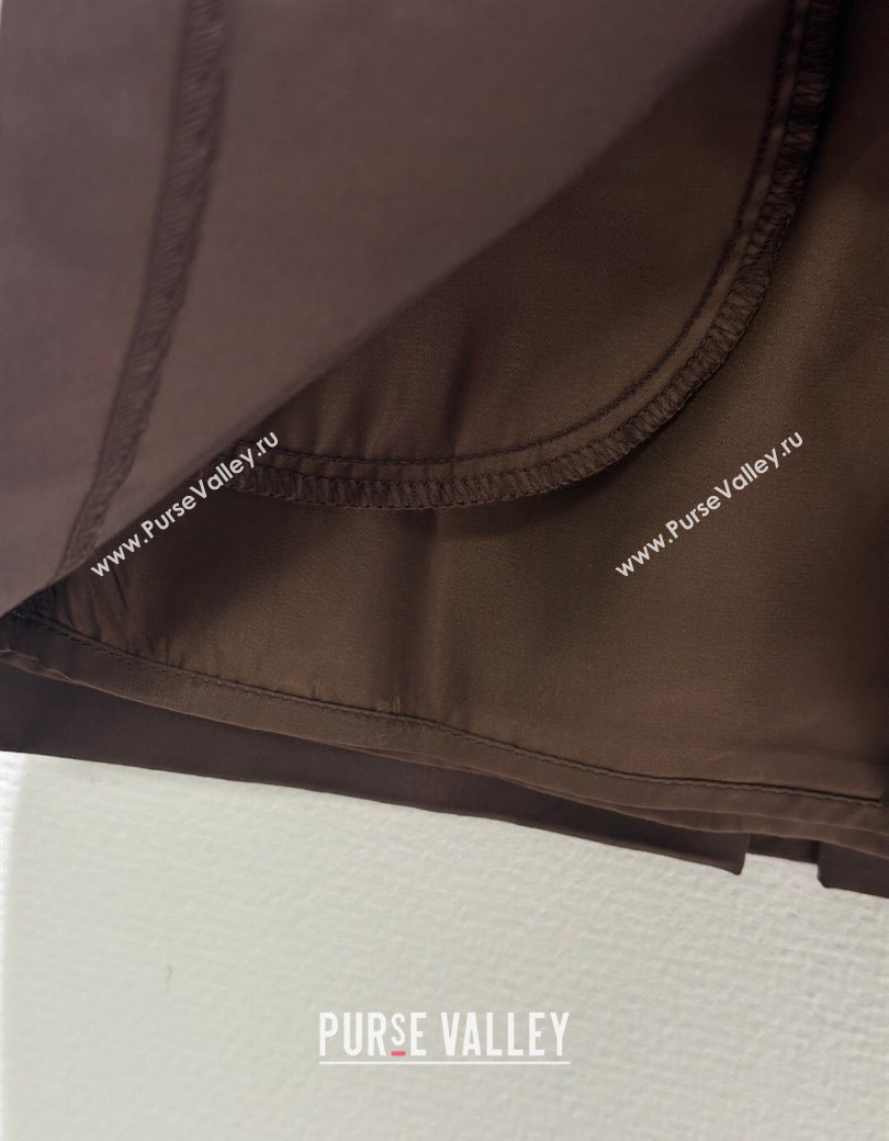 Miu Miu Coco Brown Mini Skirt 2025 MIU090311 (QI-250903011)