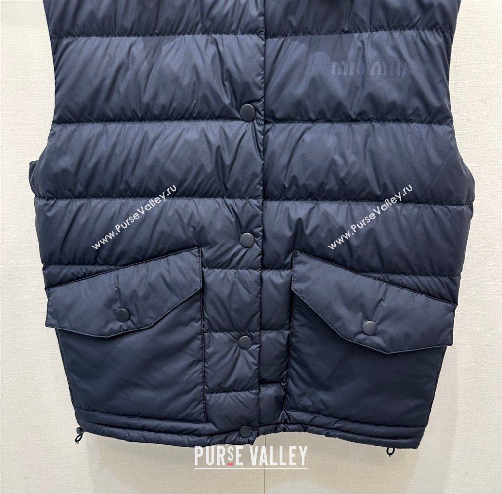 Miu Miu Down Vest Blue 2025 MM122509 (QI-251225019)