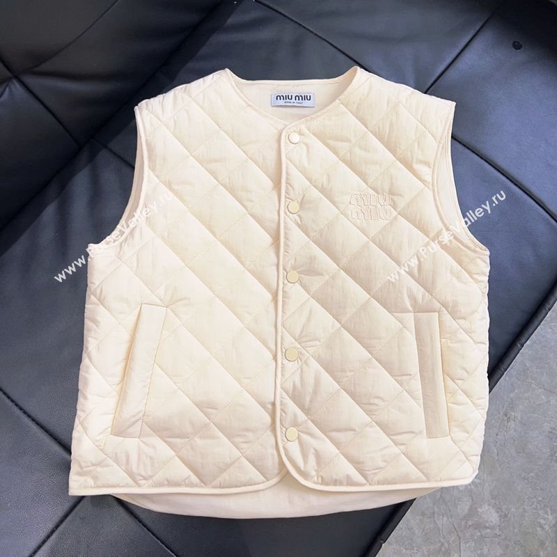 Miu Miu Quilted Vest White 2025 MM122512 (QI-251225023)