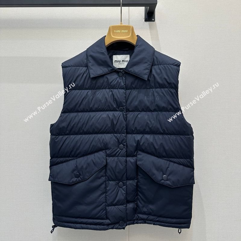 Miu Miu Down Vest Blue 2025 MM122509 (QI-251225019)