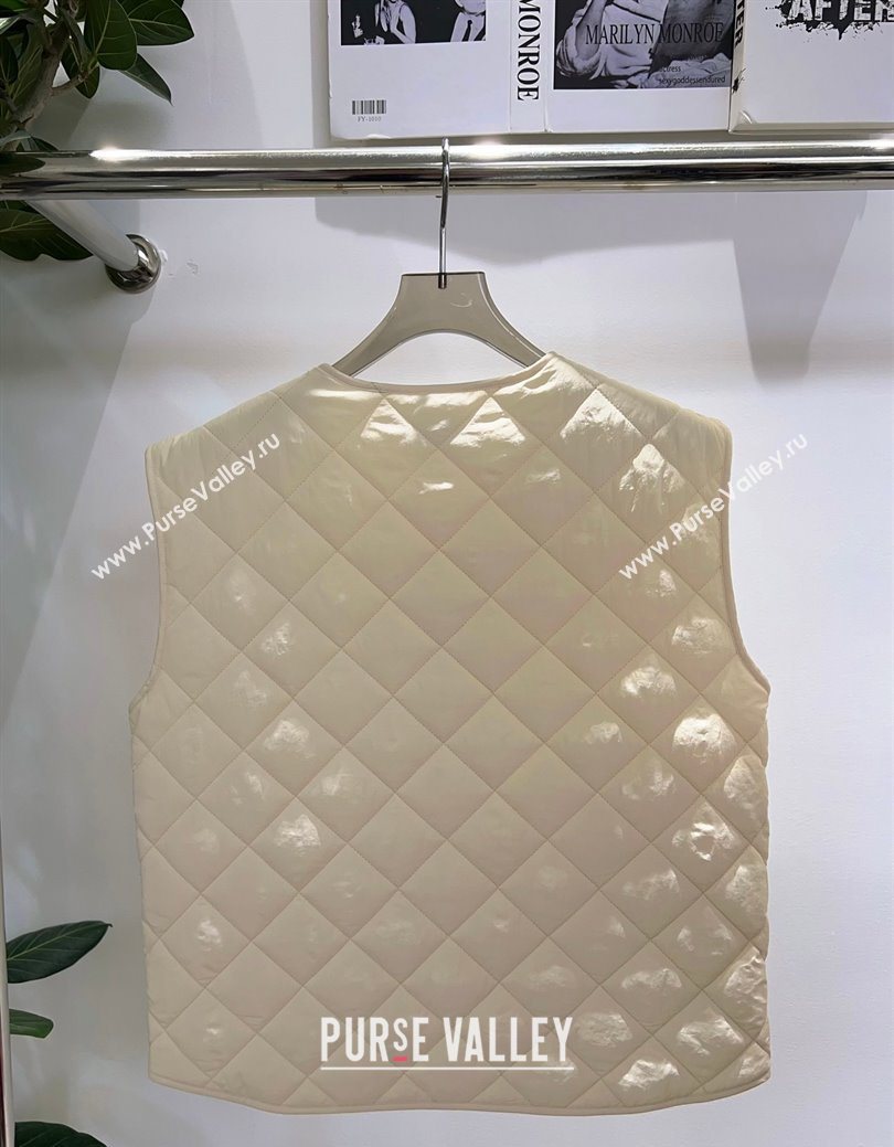 Miu Miu Quilted Vest White 2025 MM122512 (QI-251225023)