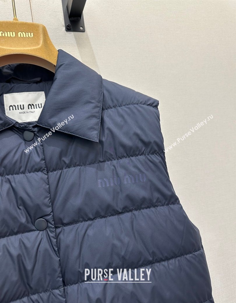 Miu Miu Down Vest Blue 2025 MM122509 (QI-251225019)