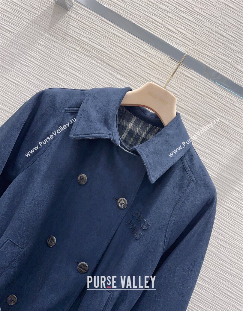 Miu Miu Reversible Coat Blue 2025 MM122515 (QI-251225035)
