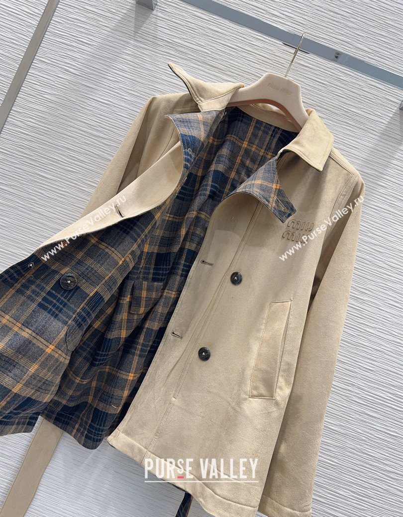 Miu Miu Reversible Coat Beige 2025 MM122515 (QI-251225034)