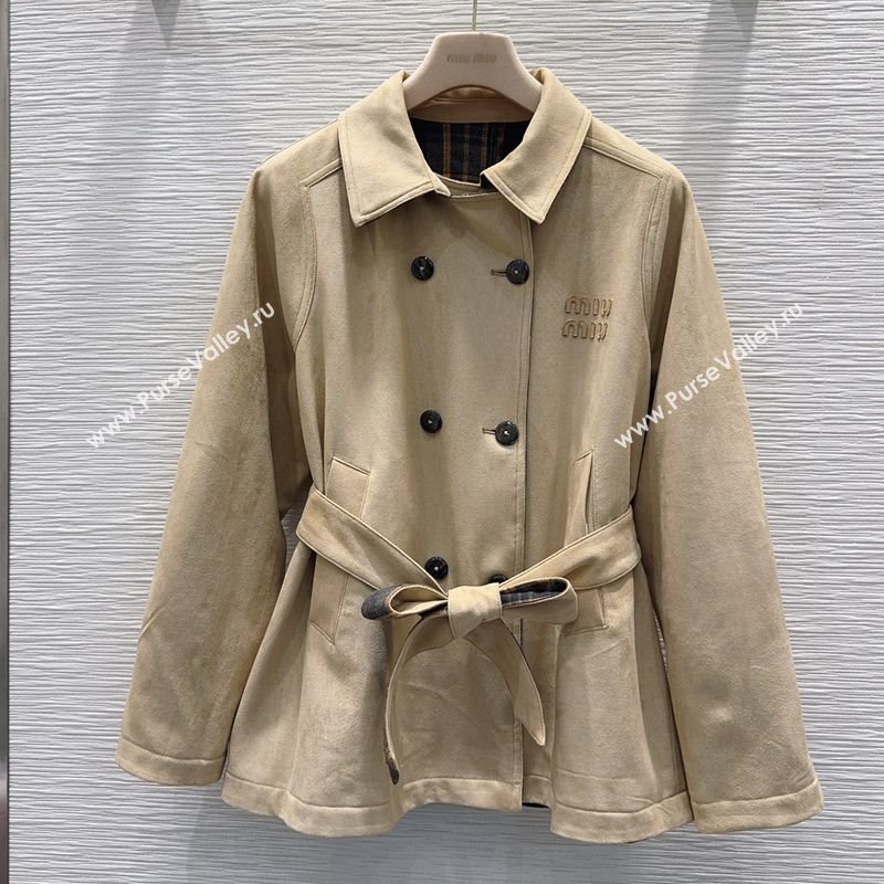 Miu Miu Reversible Coat Beige 2025 MM122515 (QI-251225034)