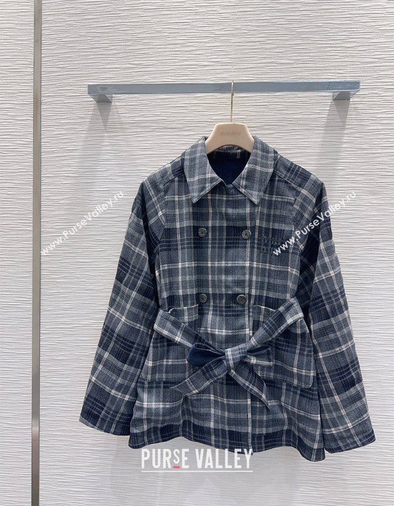 Miu Miu Reversible Coat Blue 2025 MM122515 (QI-251225035)