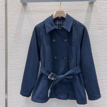 Miu Miu Reversible Coat Blue 2025 MM122515 (QI-251225035)