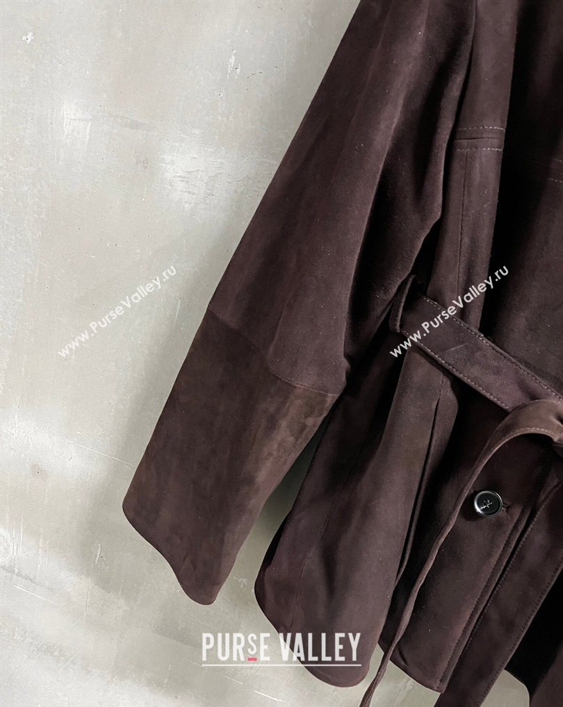 Miu Miu Suede Jacket Dark Brown 2026 0310 (QI-260310008)