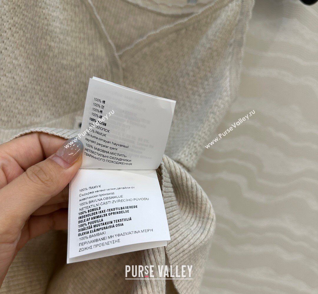 Miu Miu Cotton Knit Long Vest Grey 2026 MM031007 (QI-260310029)