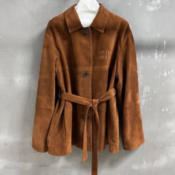 Miu Miu Suede Jacket Gold-Tone 2026 0310 (QI-260310010)