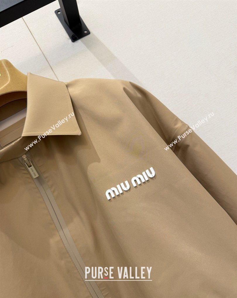 Miu Miu Nylon Jacket Beige 2026 MM031001 (QI-260310014)