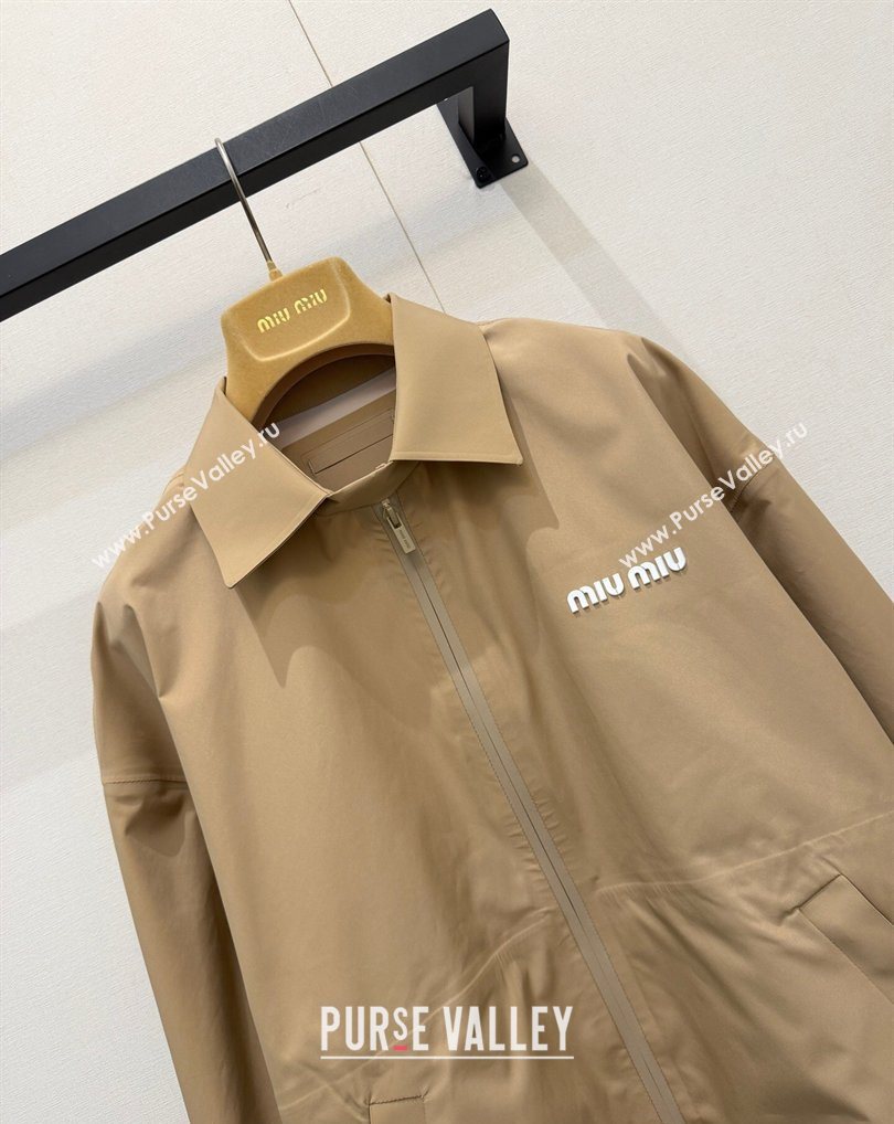 Miu Miu Nylon Jacket Beige 2026 MM031001 (QI-260310014)