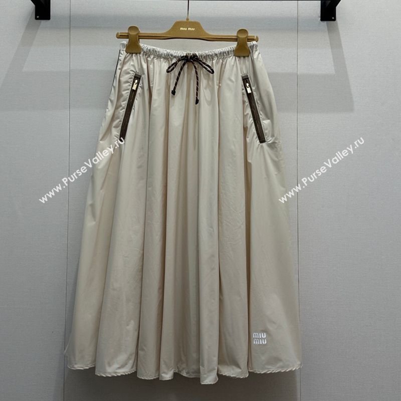 Miu Miu Nylon Skirt Khaki 2026 MM031003 (QI-260310017)