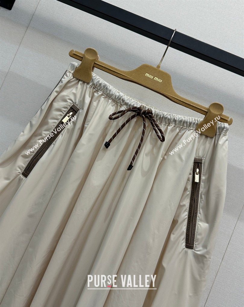 Miu Miu Nylon Skirt Khaki 2026 MM031003 (QI-260310017)