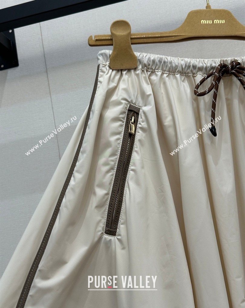 Miu Miu Nylon Skirt Khaki 2026 MM031003 (QI-260310017)