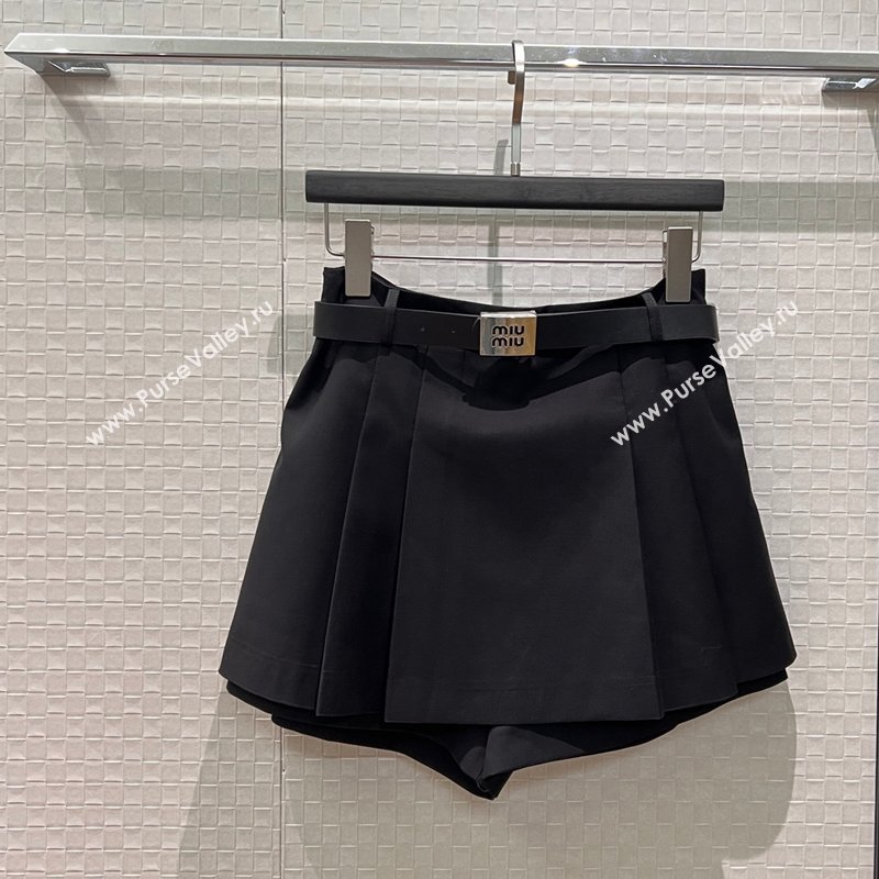 Miu Miu Mini Skirt Shorts Black 2026 0310 (QI-260310004)