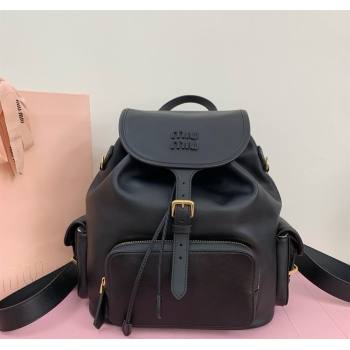 Miu Miu Calf leather backpack bag Black 2025 5BZ042 (LKF-250520086)
