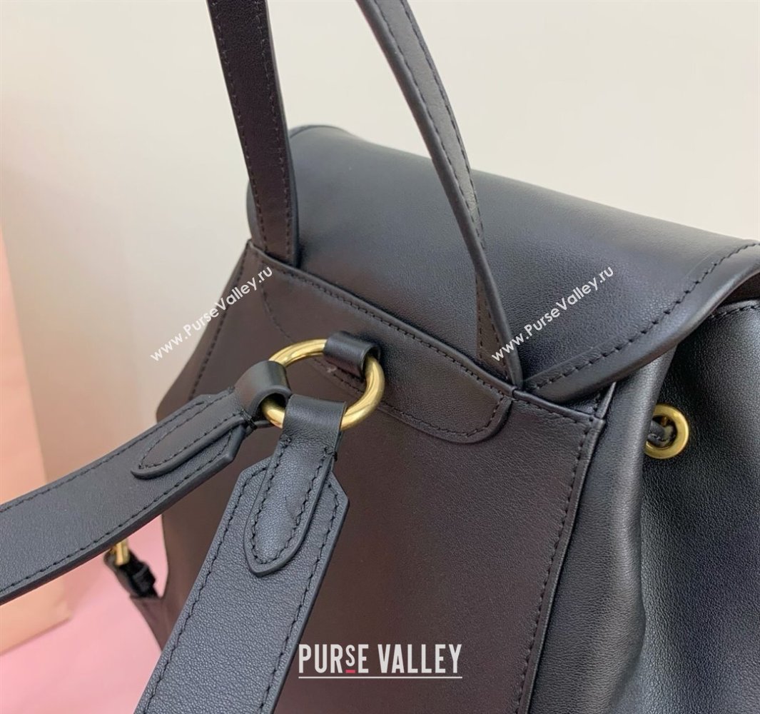 Miu Miu Calf leather backpack bag Black 2025 5BZ042 (LKF-250520086)