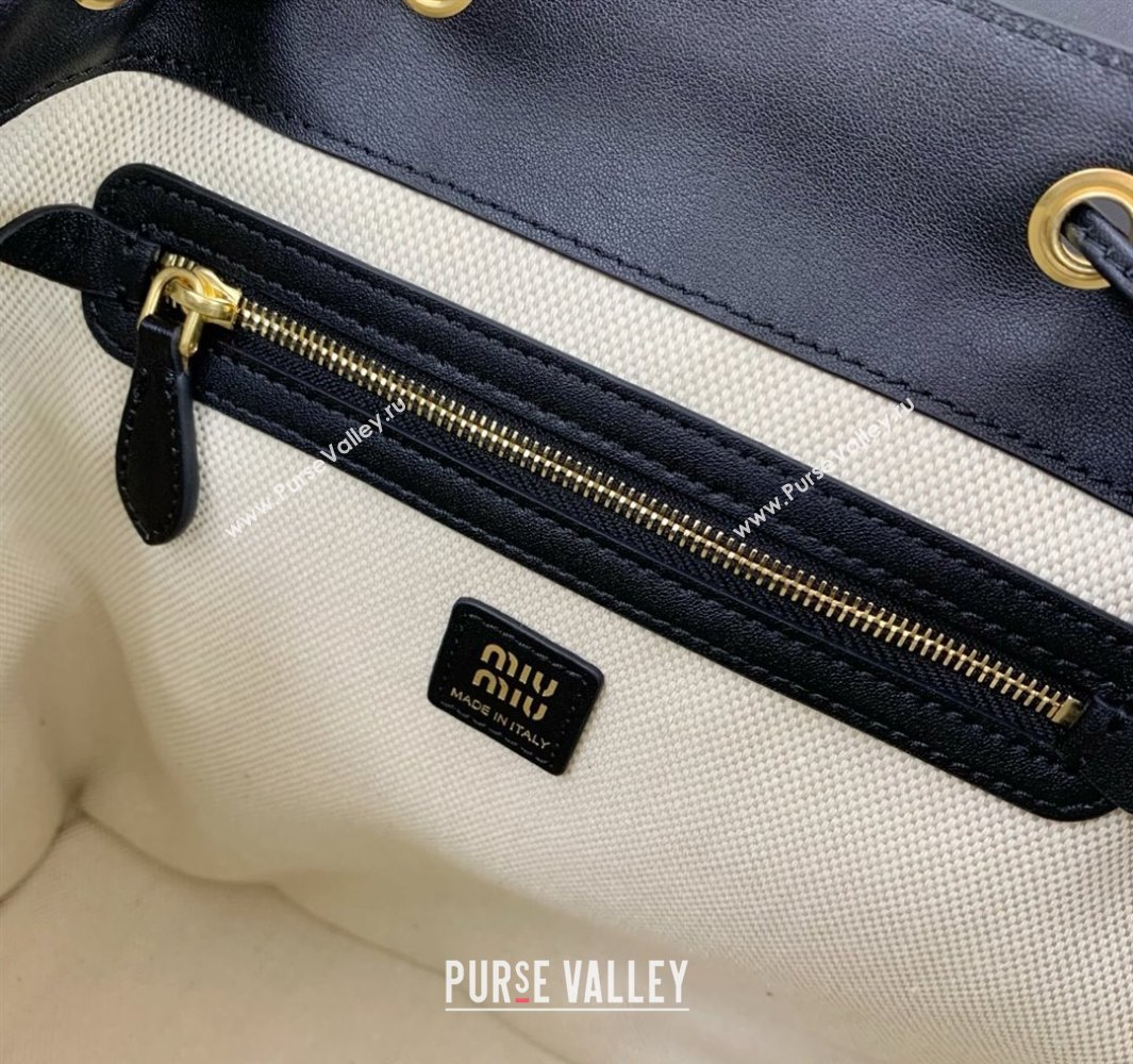 Miu Miu Calf leather backpack bag Black 2025 5BZ042 (LKF-250520086)