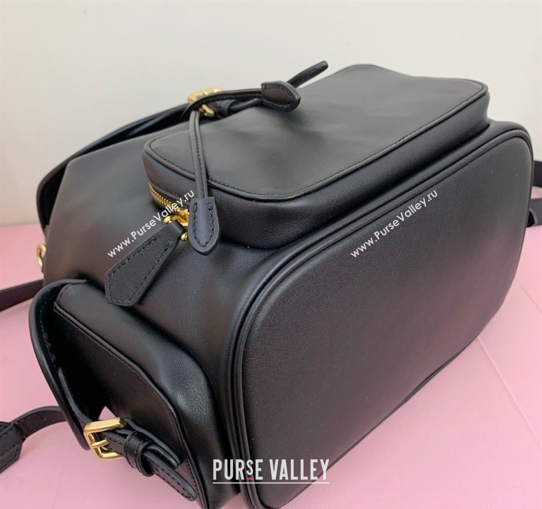 Miu Miu Calf leather backpack bag Black 2025 5BZ042 (LKF-250520086)