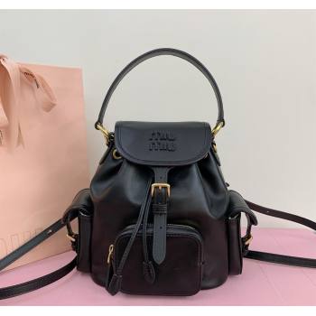 Miu Miu Calf Leather backpack bag Black 2025 5BZ043 (LKF-250520087)