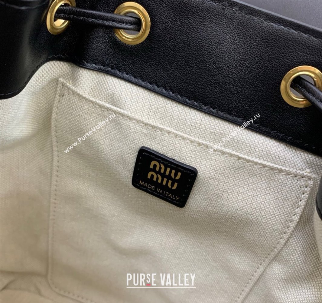 Miu Miu Calf Leather backpack bag Black 2025 5BZ043 (LKF-250520087)