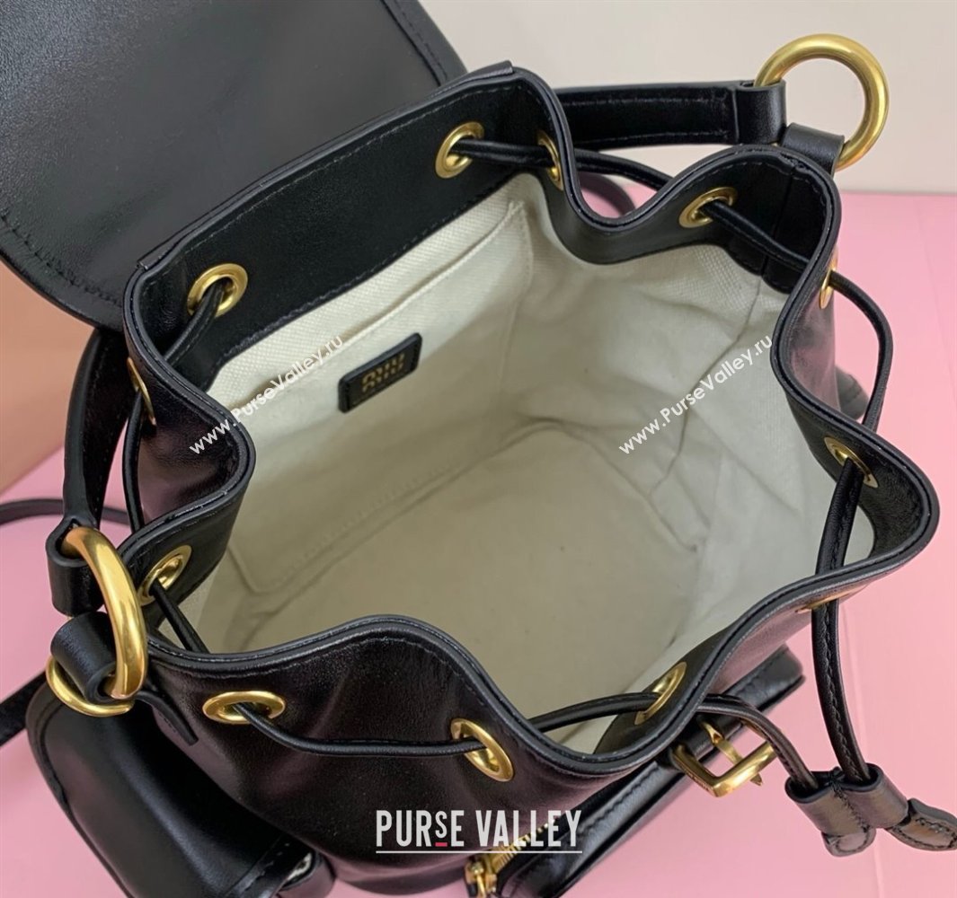 Miu Miu Calf Leather backpack bag Black 2025 5BZ043 (LKF-250520087)