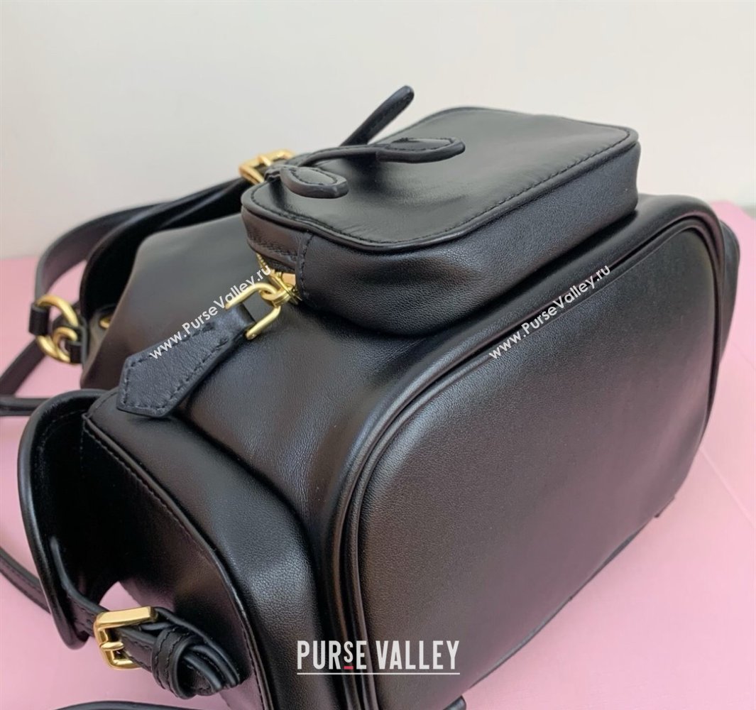 Miu Miu Calf Leather backpack bag Black 2025 5BZ043 (LKF-250520087)
