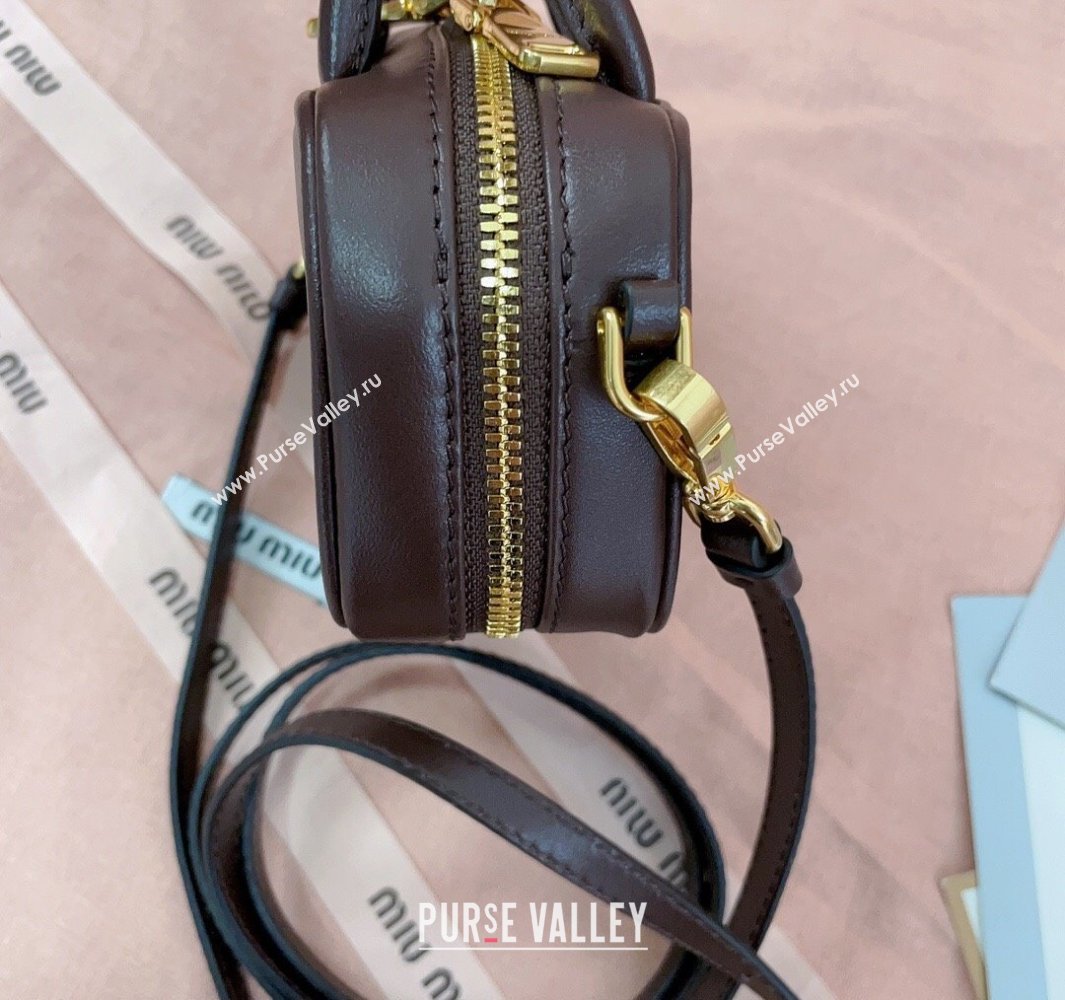 Miu Miu Beau Leather micro-bag Briarwood Brown 2025 5NR020 (JD-250520094)
