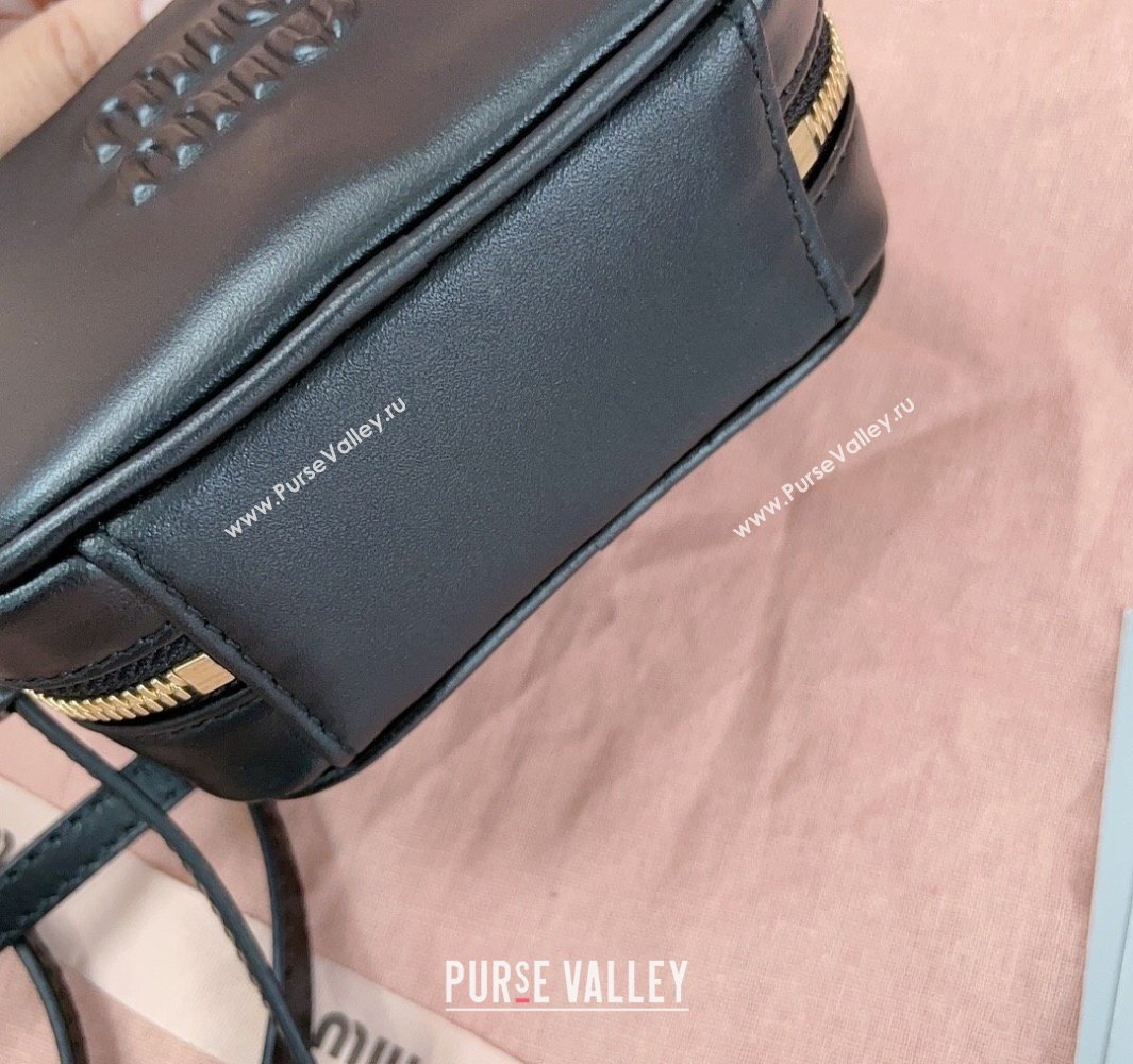 Miu Miu Beau Leather micro-bag Black 2025 5NR020 (JD-250520095)