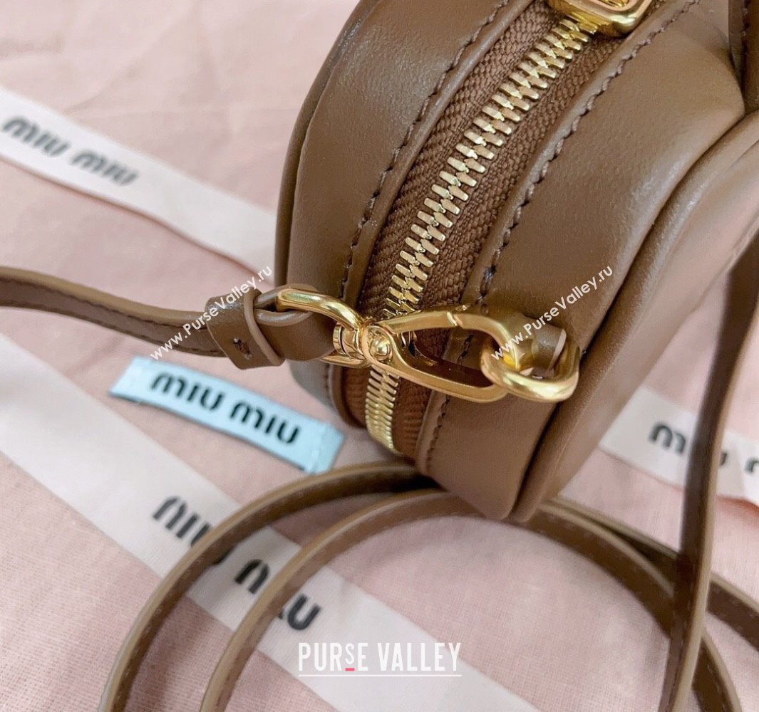 Miu Miu Beau Leather micro-bag Brown2 2025 5NR020 (JD-250520096)