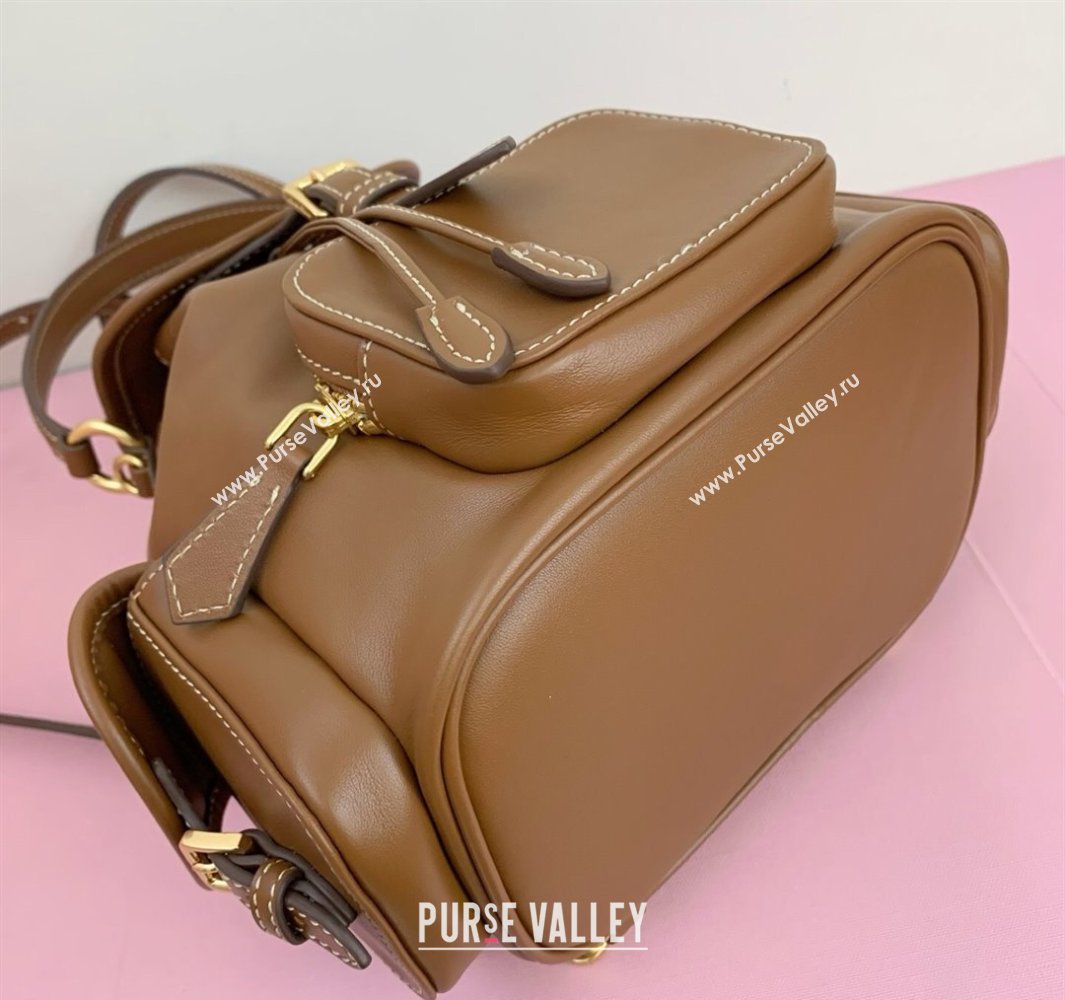 Miu Miu Calf Leather backpack bag Brown 2025 5BZ043 (LKF-250520088)