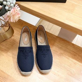 Prada Canvas Espadrilles Flat Dark Blue 2024 0611 (HB-240611073)