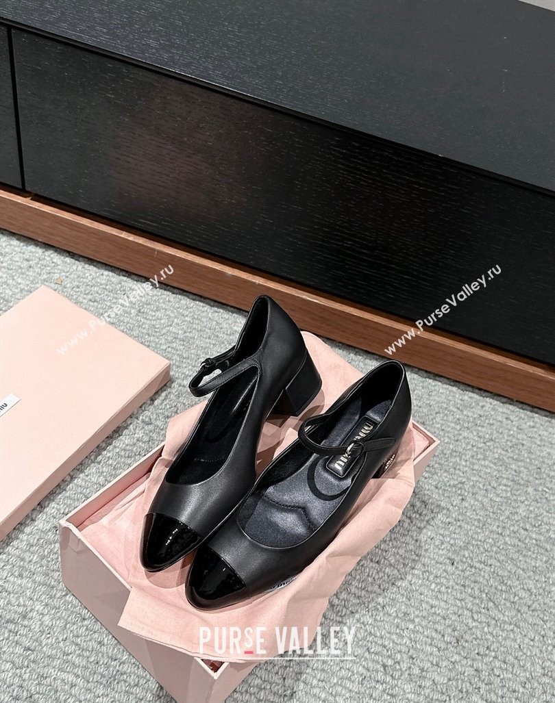 Miu Miu leather pumps 3.5cm Black 2024 0611 (SS-240611054)