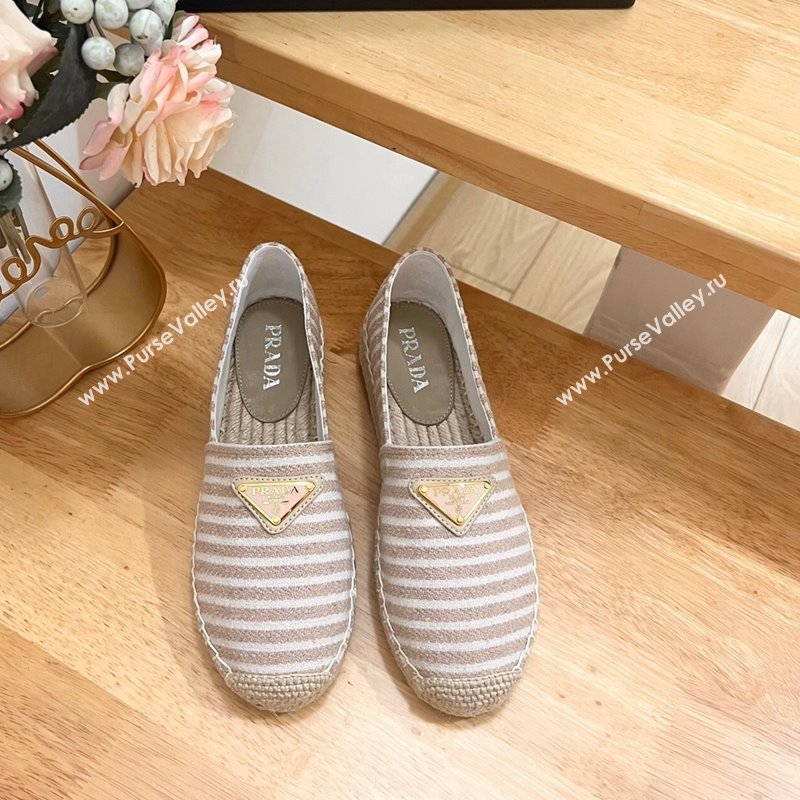 Prada Textile Espadrilles Flat Beige 2024 0611 (HB-240611074)