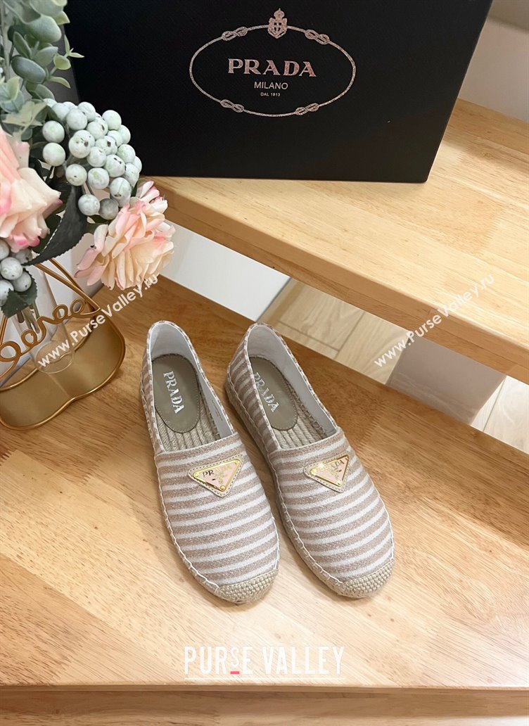 Prada Textile Espadrilles Flat Beige 2024 0611 (HB-240611074)