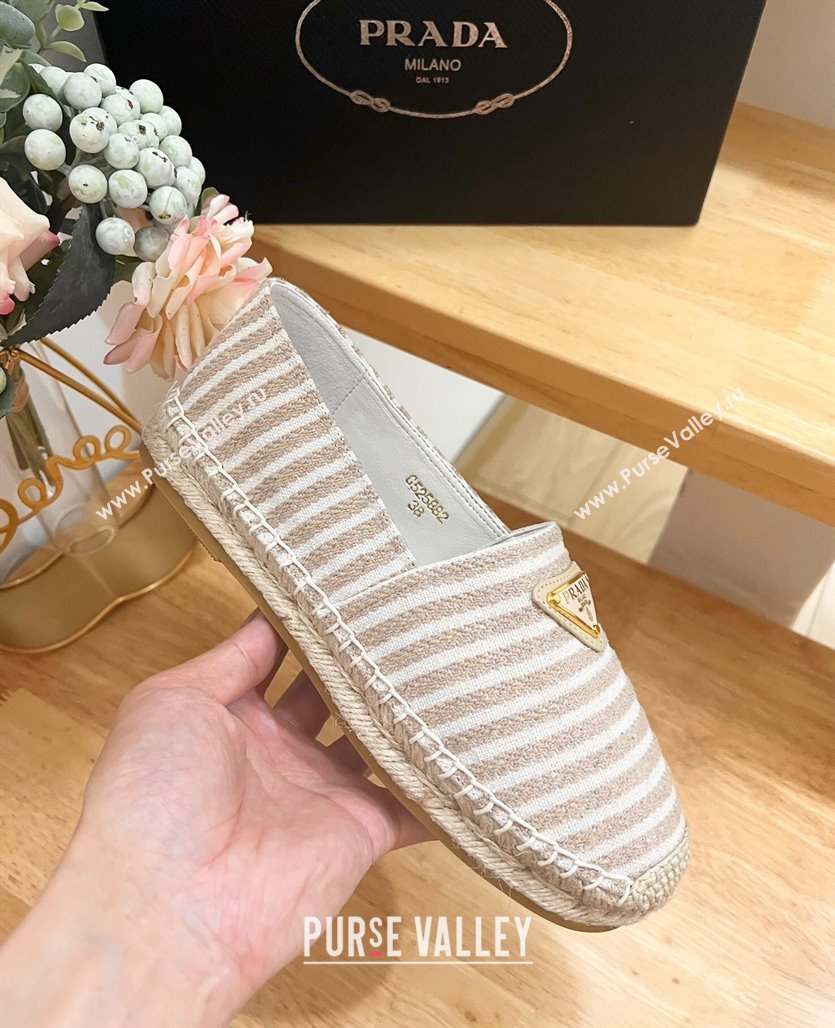 Prada Textile Espadrilles Flat Beige 2024 0611 (HB-240611074)