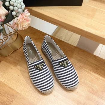 Prada Textile Espadrilles Flat Dark Blue 2024 0611 (HB-240611075)