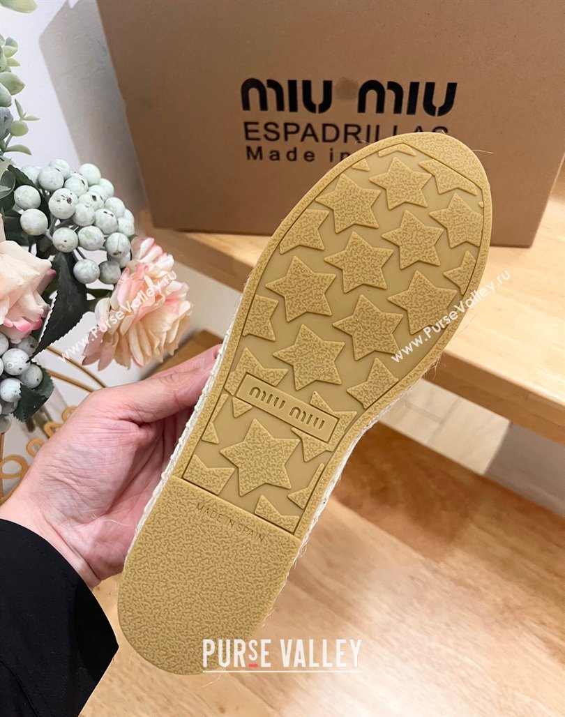 Miu Miu Canvas Espadrilles Flat Black 2024 0703 (MD-240703139)