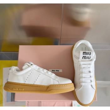 Miu Miu Leather Sneakers White 2024 071904 (KL-240719107)