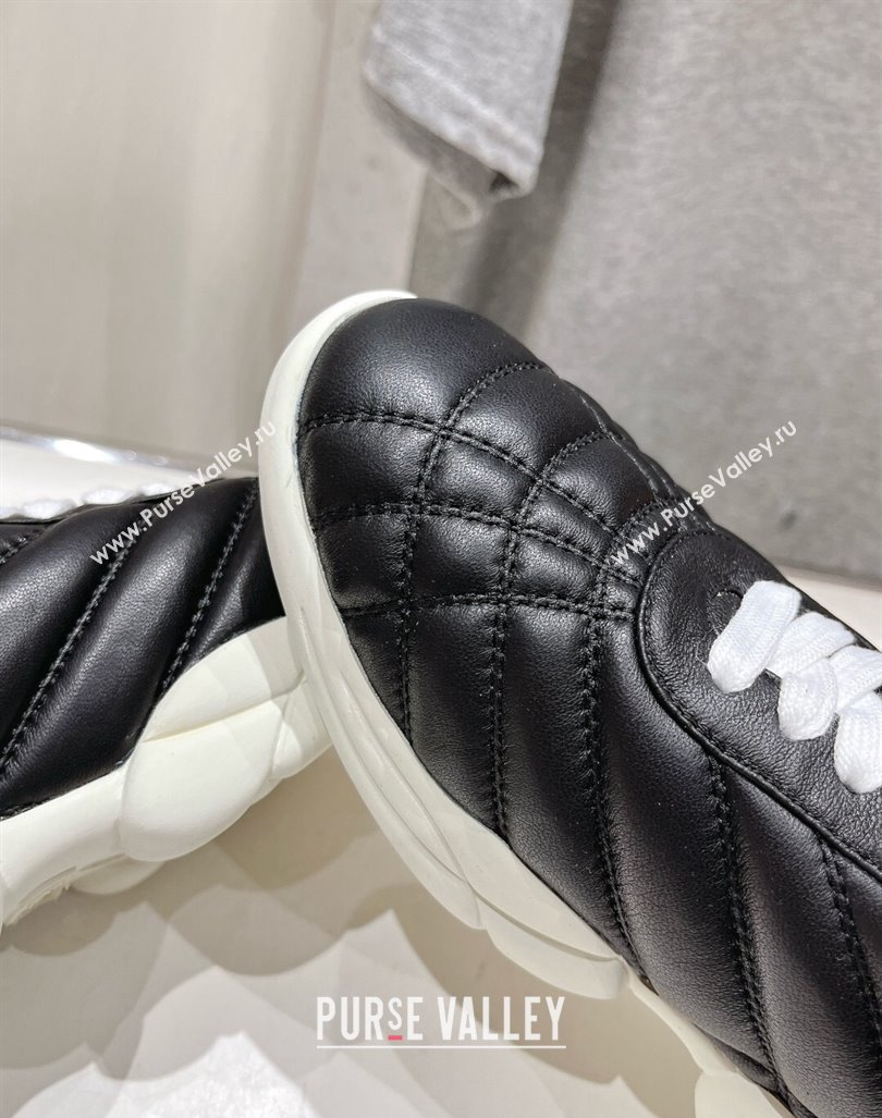 Miu Miu Quilted Leather Sneakers Black 2024 081307 (MD-240813070)