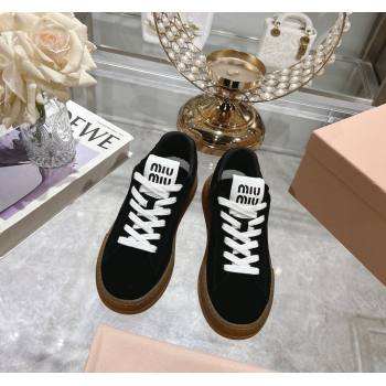 Miu Miu Suede Sneakers Black 2024 081308 (MD-240813089)