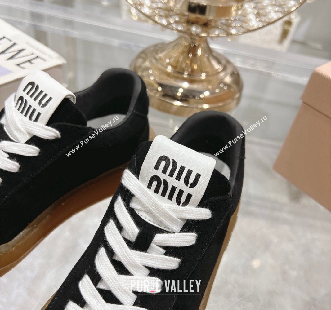 Miu Miu Suede Sneakers Black 2024 081308 (MD-240813089)