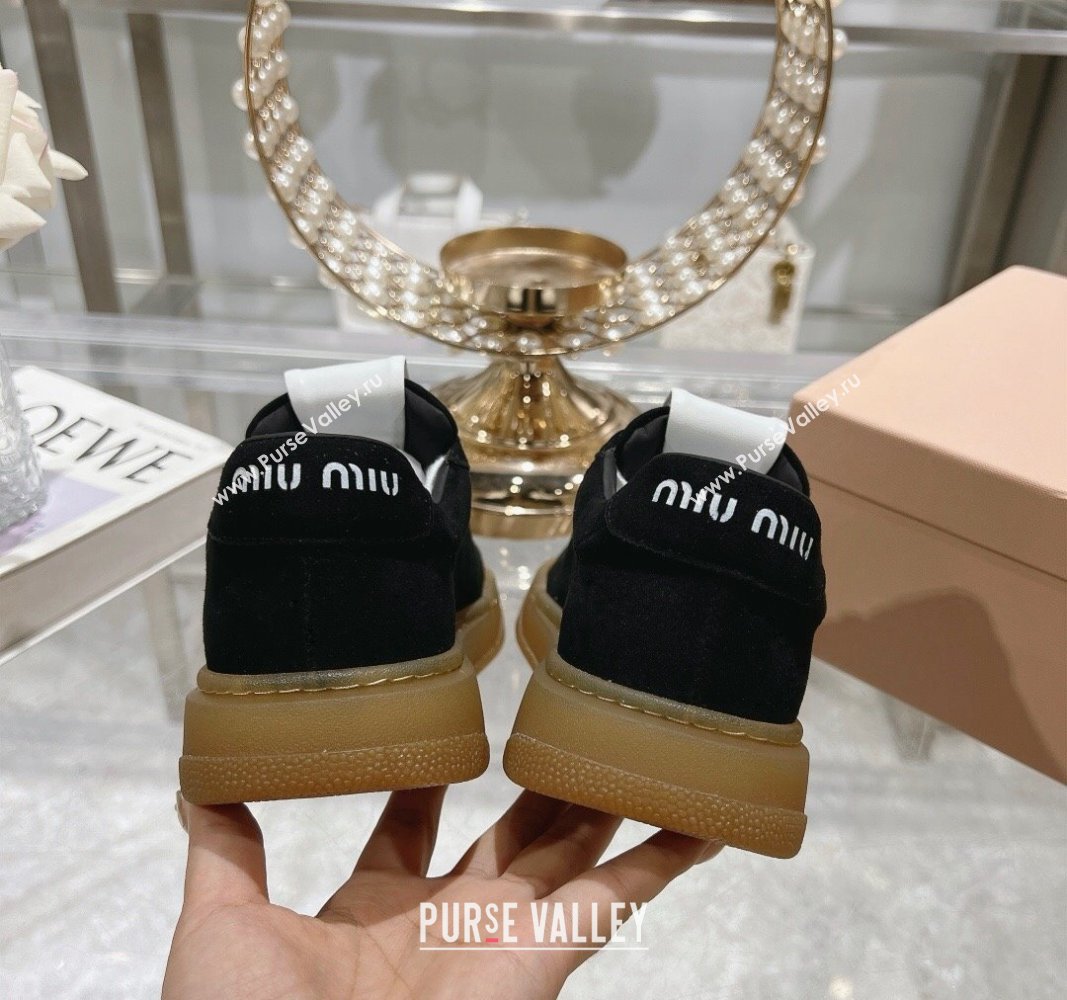 Miu Miu Suede Sneakers Black 2024 081308 (MD-240813089)