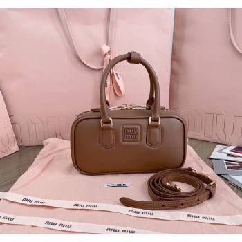 Miu Miu Arcadie Leather Mini Bag Brown2 2024 5BP088 (JD-240827094)